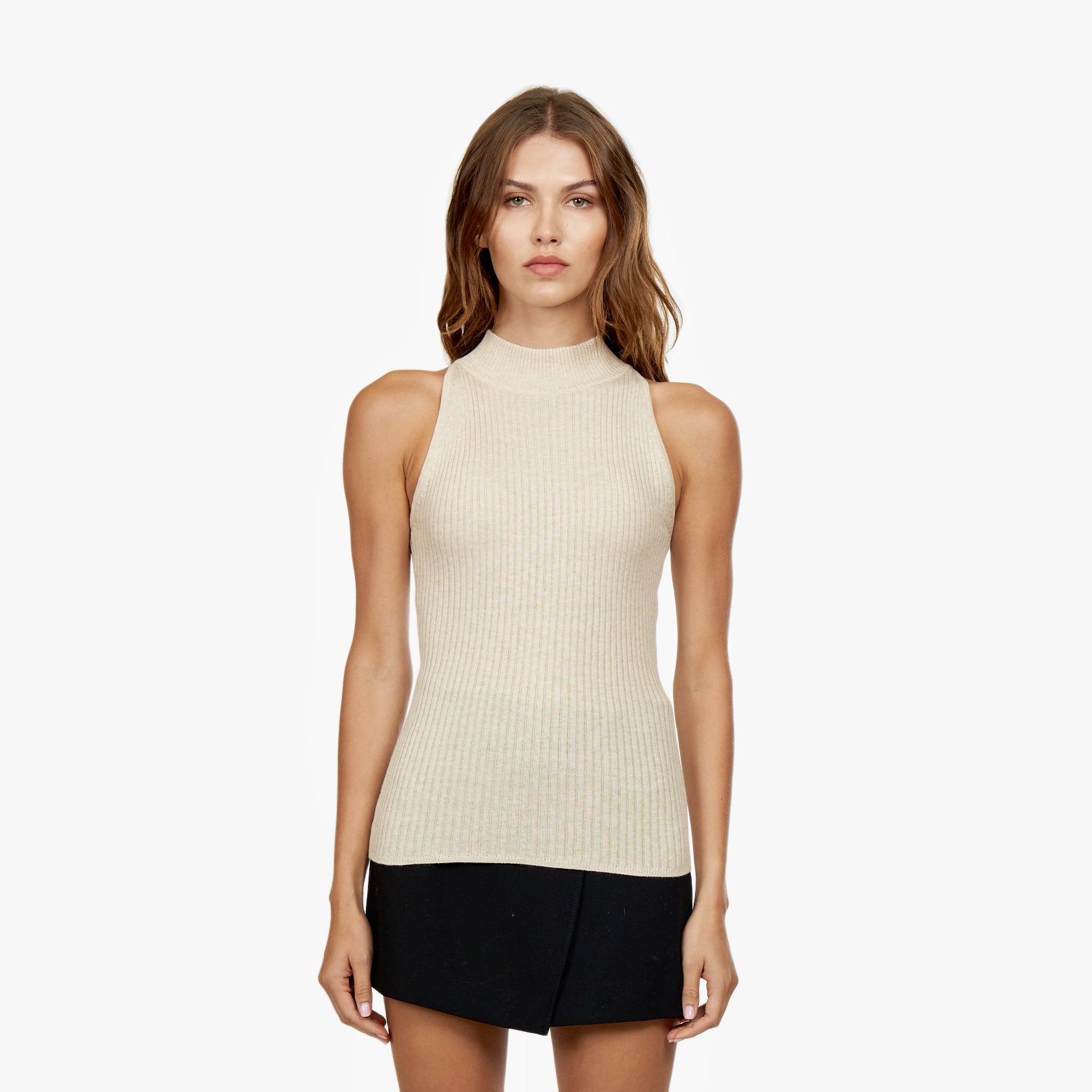 Rib Mock Halter | Autumn Cashmere