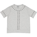 Grommet Boxy Short Sleeve in Grey | Girls' Clothing & Apparel | Autumn Cashmere
