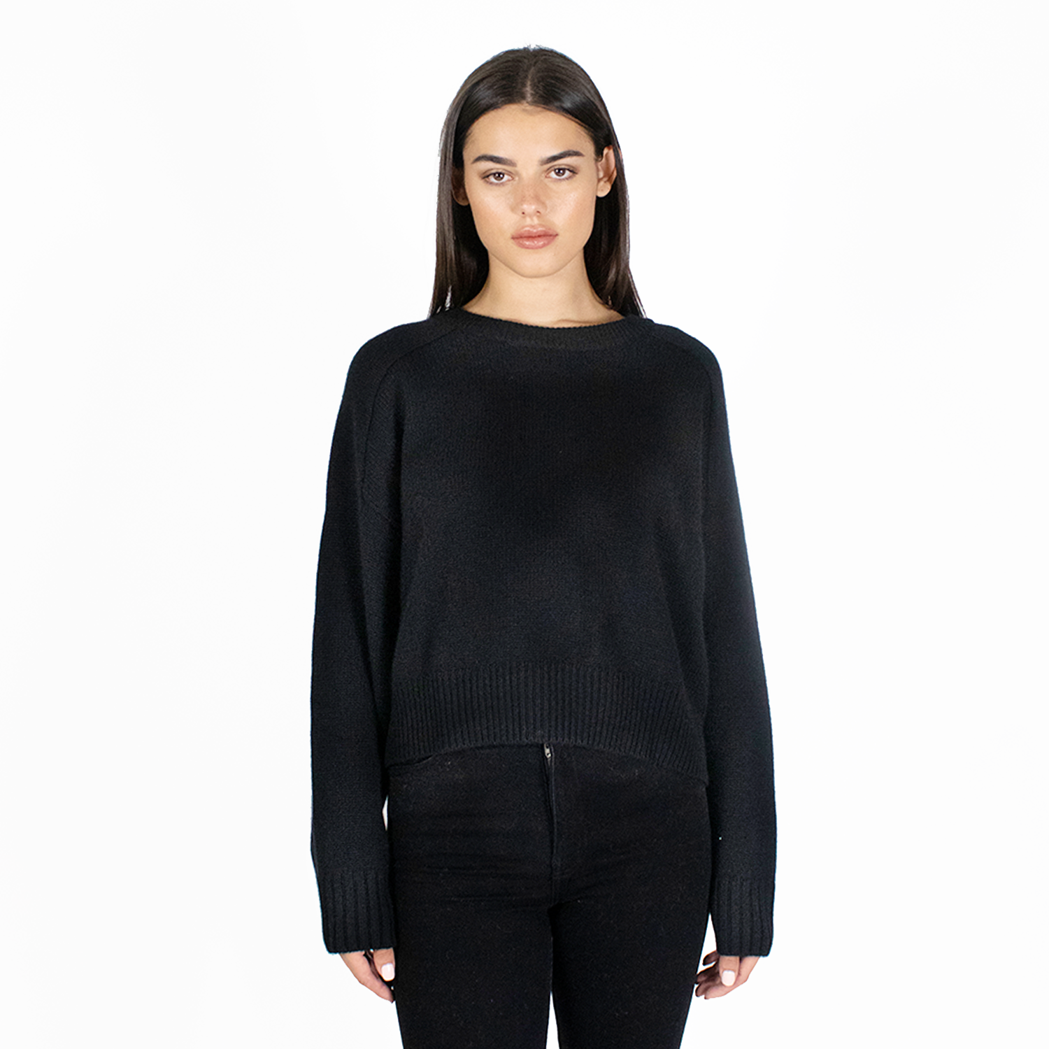 Cropped Boxy Crew Back Yoke | Autumn Cashmere