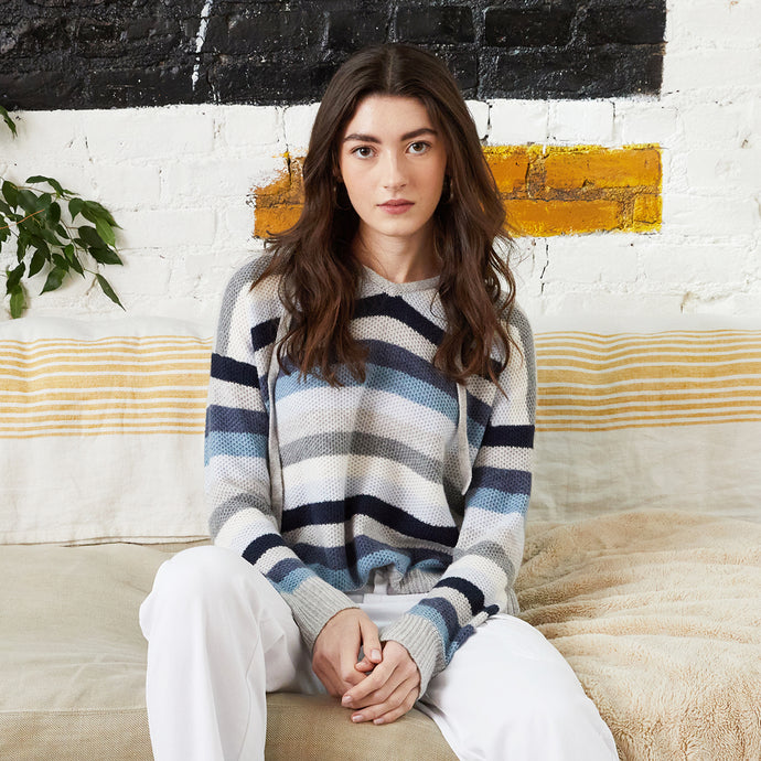 Striped Honeycomb Hoodie