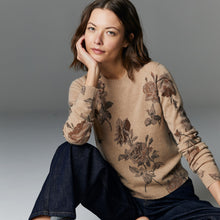 Load image into Gallery viewer, Tonal Floral Print Crew