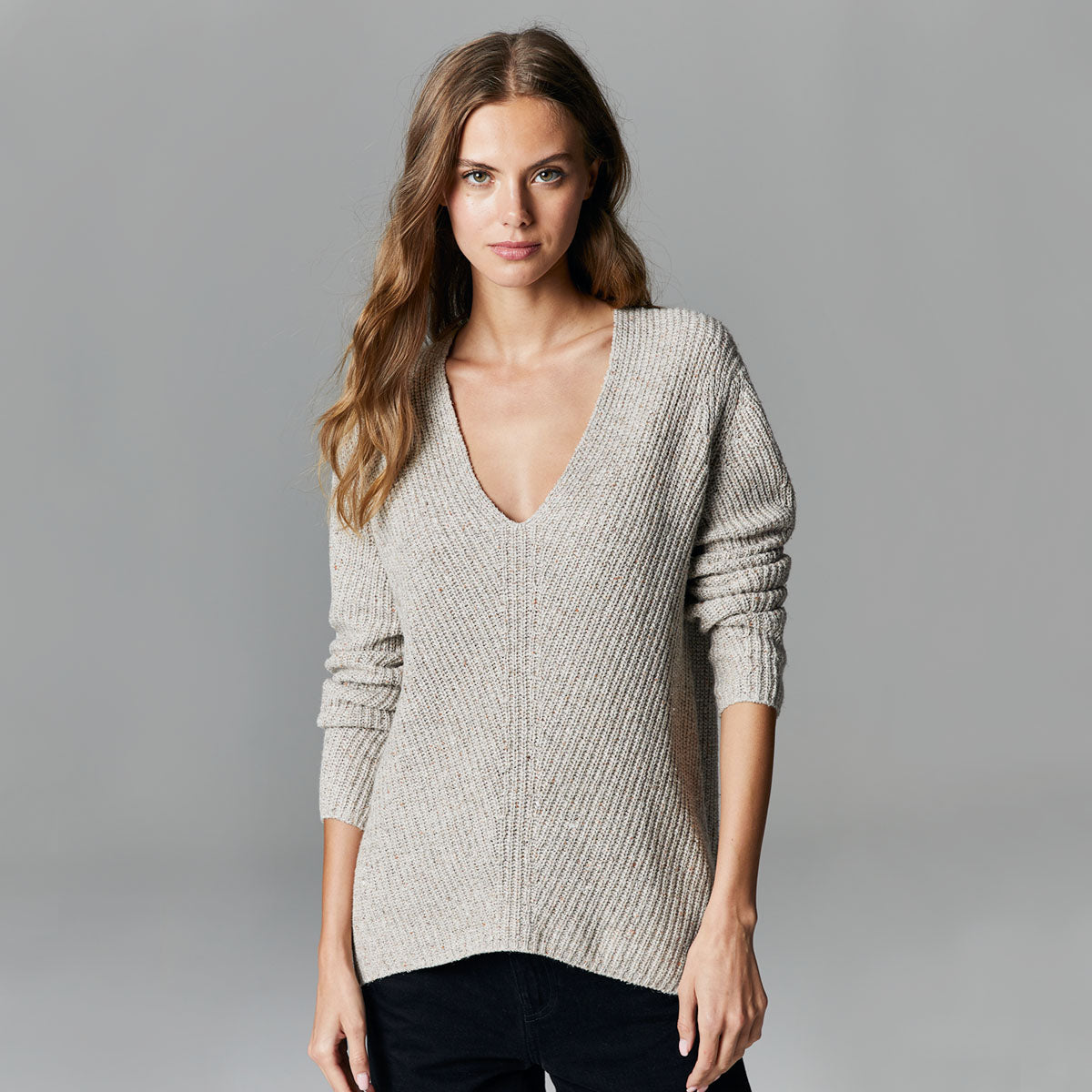 トップス NKNIT cashmere mix soft V-neck KNIT NKNIT cashmere mix soft V-neck KNIT