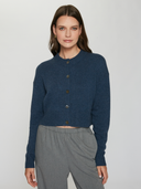 Autumn Cashmere | Fall | Cropped Cardigan in Steel Blue | R14275