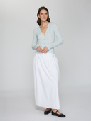 Autumn Cashmere | Pointelle Rib Cardigan in Tempest | NOT14190