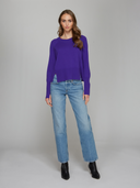 Raglan Crew W/ Side Slits in Prism Blue | Autumn Cashmere | R14552