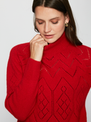 Autumn Cashmere | RG14276 | Pointelle Mock Neck Sweater in Blazer