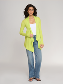 Autumn Cashmere | Women's Rib Drape  Cardigan in Glowstick | NF6514