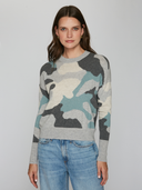 Camo Intarsia Crew in Grey Combo | Autumn Cashmere | R13482