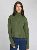 Cropped Chunky Mock w/ Space Dye | Pickle | Autumn Cashmere | RG13450