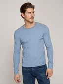 Men's Feeder Stripe Crew in Glacier/Stonewash | PES51915 | Autumn Cashmere
