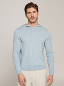 Men's Hoodie W/ Contrast Trim in Ice/White | NLE51932 | Autumn Cashmere