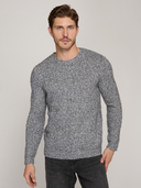 Men’s Italian Tweed Crew in Gravel by Autumn Cashmere | NWE51887
