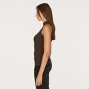 Rib Mock Halter in Pumpernickel