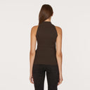 Rib Mock Halter in Pumpernickel