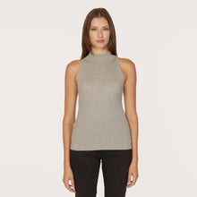 Load image into Gallery viewer, Rib Mock Halter in Sweatshirt