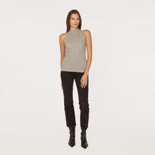 Load image into Gallery viewer, Rib Mock Halter in Sweatshirt