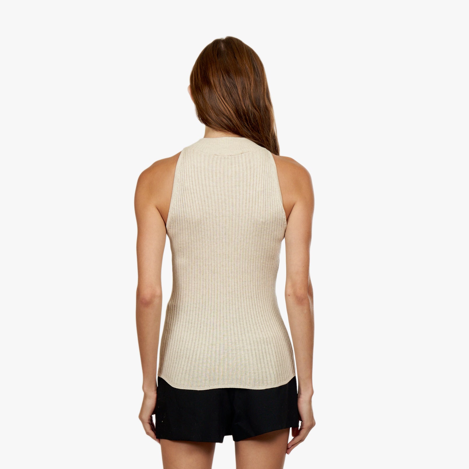 Rib Mock Halter | Autumn Cashmere