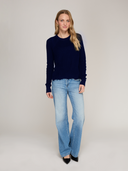 Distressed Scallop Shaker in Navy Blue