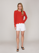 Distressed Scallop Shaker in Fiery