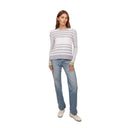 Boxy Stripe w/ Tuck Stitch in Grey