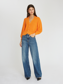 N13152 | Puff Sleeve Shaker Cardigan w/ Pearl Buttons | Autumn Cashmere 