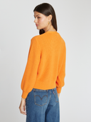 Puff Sleeve Shaker Cardigan w/ Pearl Buttons