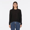 Open Stitch Crew in Black