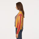 Gradient Stripe Cabled Crew in Bright