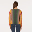 Gradient Stripe Cabled Crew in Bright