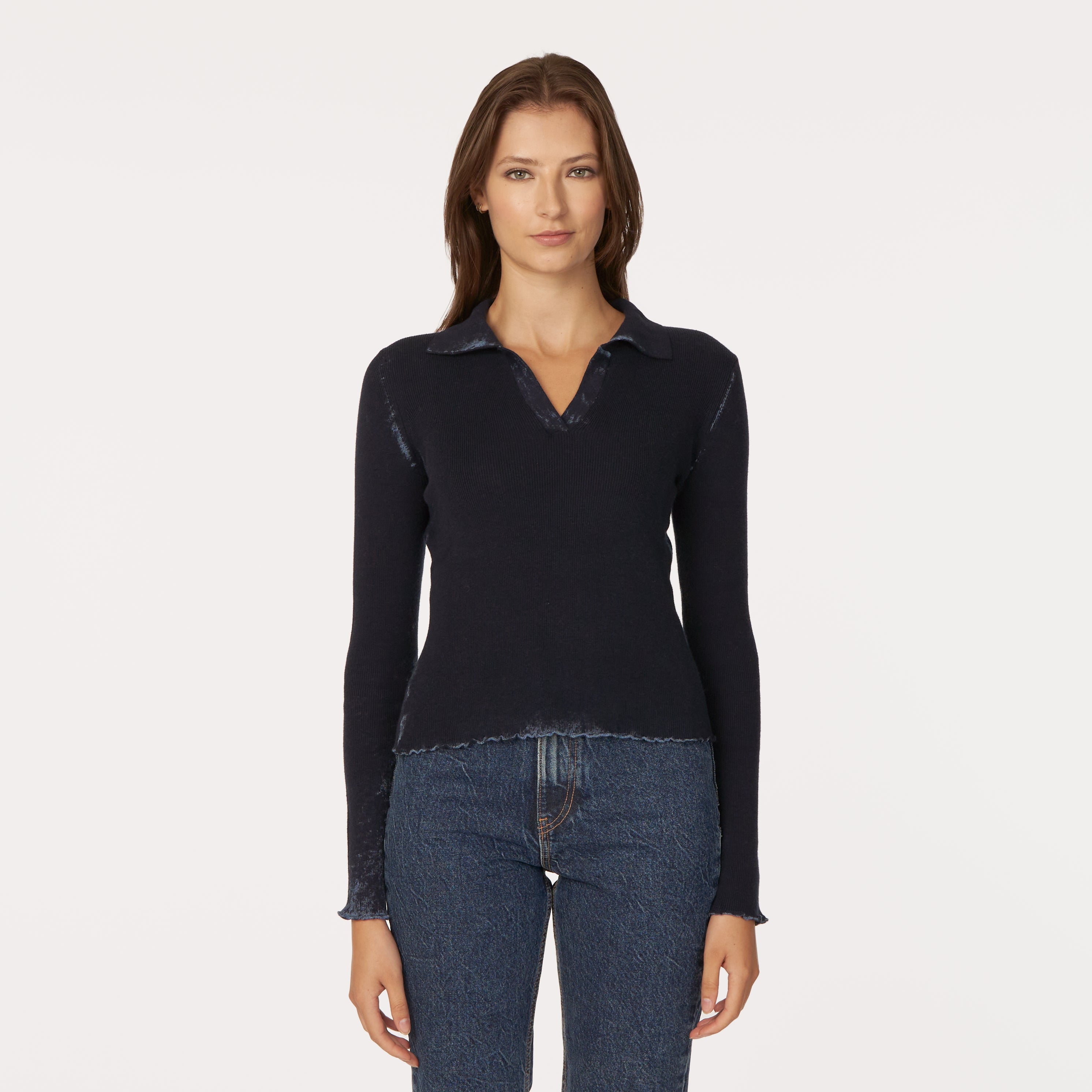 Ameri アメリ UND RENEE VELOUR COLLAR KNIT Ameri UND RENEE VELOUR COLLAR KNIT | eBay