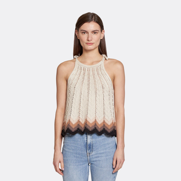 【新品未使用】Acka mohere flare knit Raised Ribbed Raw Edge Long Sleeve Knit Top · Filly Flair