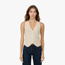 Shaker Vest in Natural