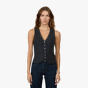 Shaker Vest in Charcoal