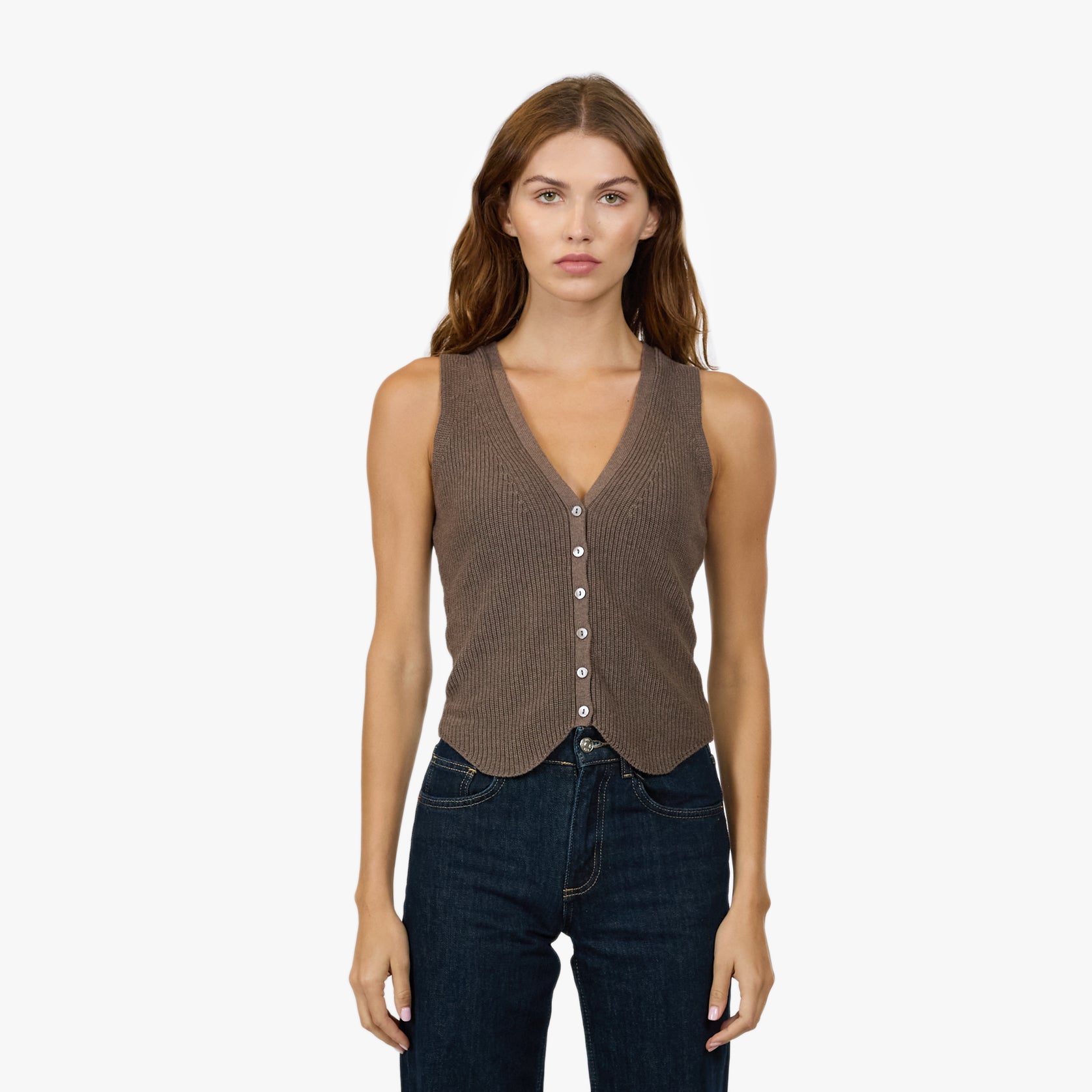 Shaker Vest in Rye | Autumn Cashmere