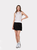 Texture Stitch Halter W/ Front Detail in Bleach White