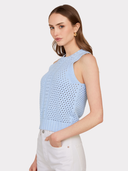 Texture Stitch Halter W/ Front Detail in Freeze
