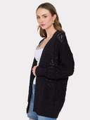 Tile Stitch Duster in Black