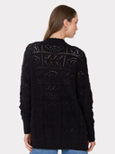 Tile Stitch Duster in Black