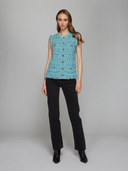 Long Tweed Vest W/ Fringe in Peaccock Combo | Autumn Cashmere | N14264