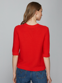 Button Front Elbow Sleeve Jacket W/ Pockets in Apple