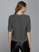 Button Front Elbow Sleeve Jacket W/ Pockets in Concrete