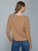 Popcorn Raglan Crew in Camel