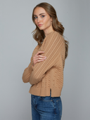 Popcorn Raglan Crew in Camel