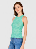 Rib Halter Crew in Mint
