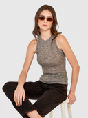 Rib Halter Crew in Stone