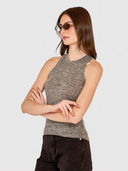 Rib Halter Crew in Stone
