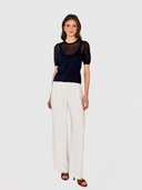 Sheer Tee W/ Shadow Tank Outline in Navy