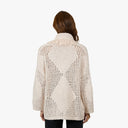 Fringed Shawl Collar Jacket in Sand