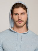 Hoodie W/ Contrast Trim in Ice/White