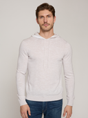 Hoodie W/ Contrast Trim in Linen/White